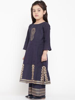 blue cotton suit set - 16866369 - Standard Image - 2