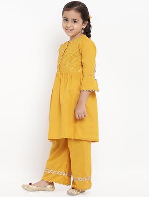 yellow cotton suit set - 16866372 - Standard Image - 2