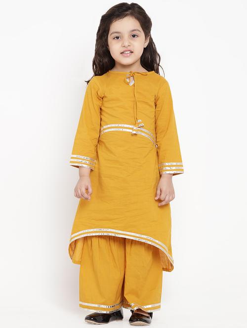 yellow cotton suit set - 16866373 - Standard Image - 1