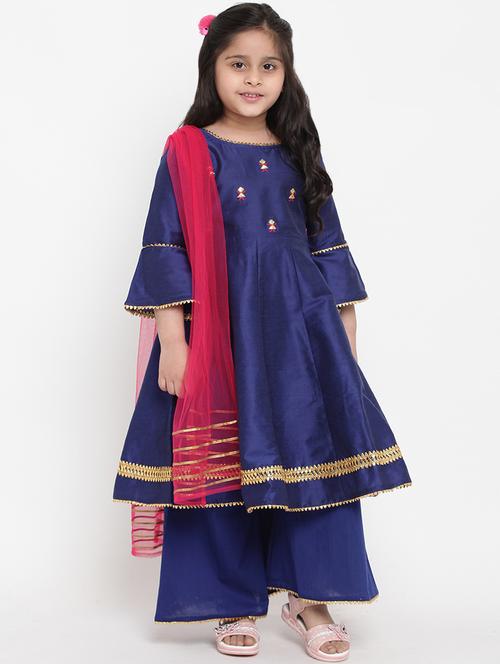 blue cotton suit set - 16866387 - Standard Image - 1