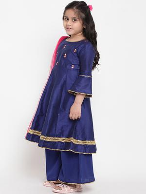 blue cotton suit set - 16866387 - Standard Image - 2