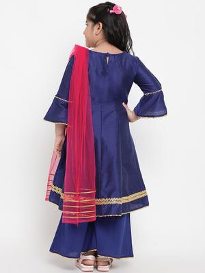 blue cotton suit set - 16866387 - Standard Image - 3