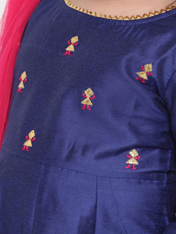blue cotton suit set - 16866387 - Zoom Image - 4