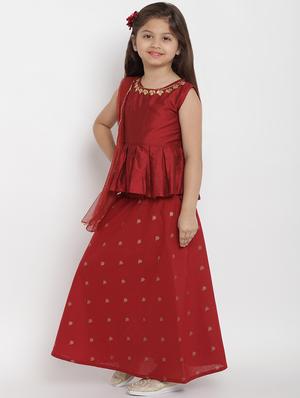red cotton suit set - 16866398 - Standard Image - 2