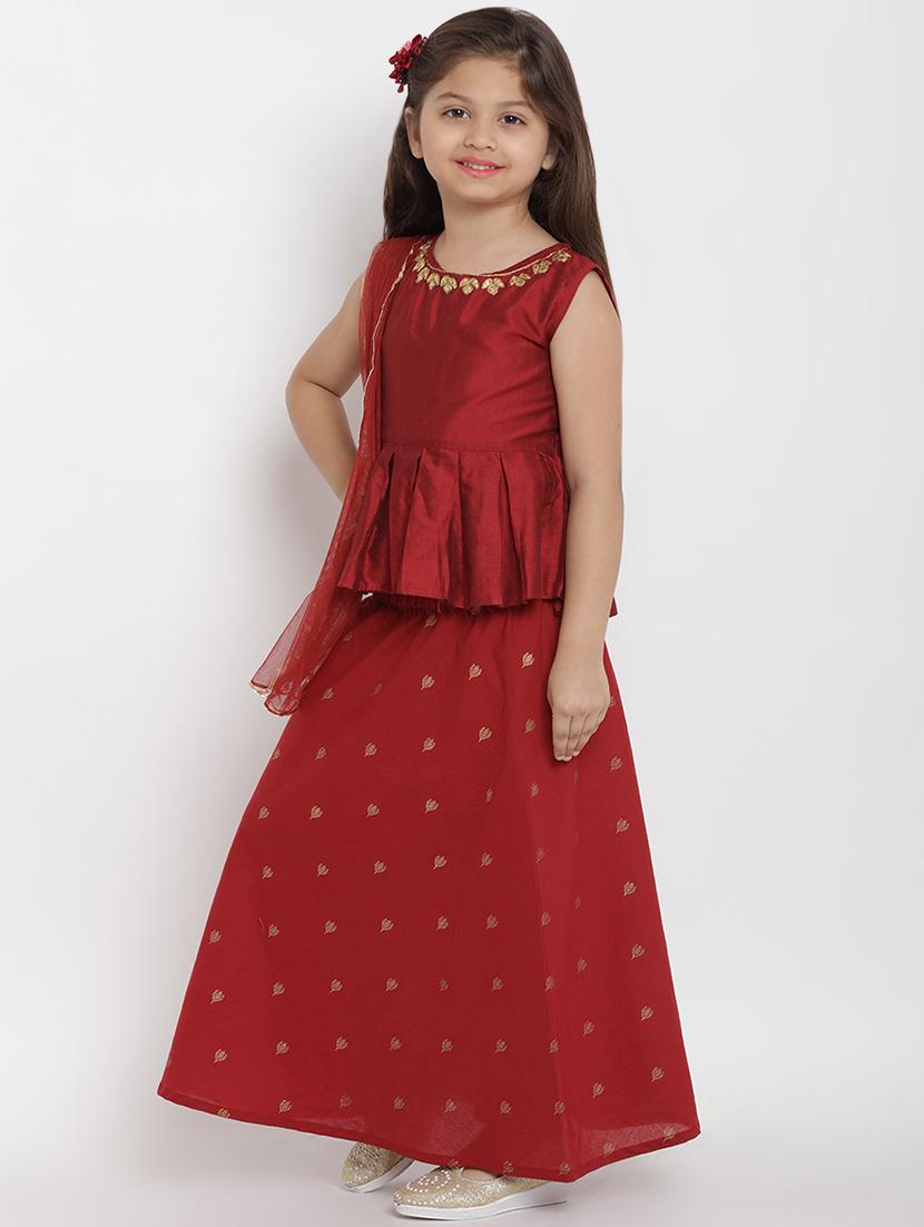 red cotton suit set - 16866398 - Zoom Image - 2