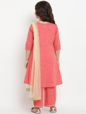 pink cotton suit set - 16866405 - Standard Image - 3