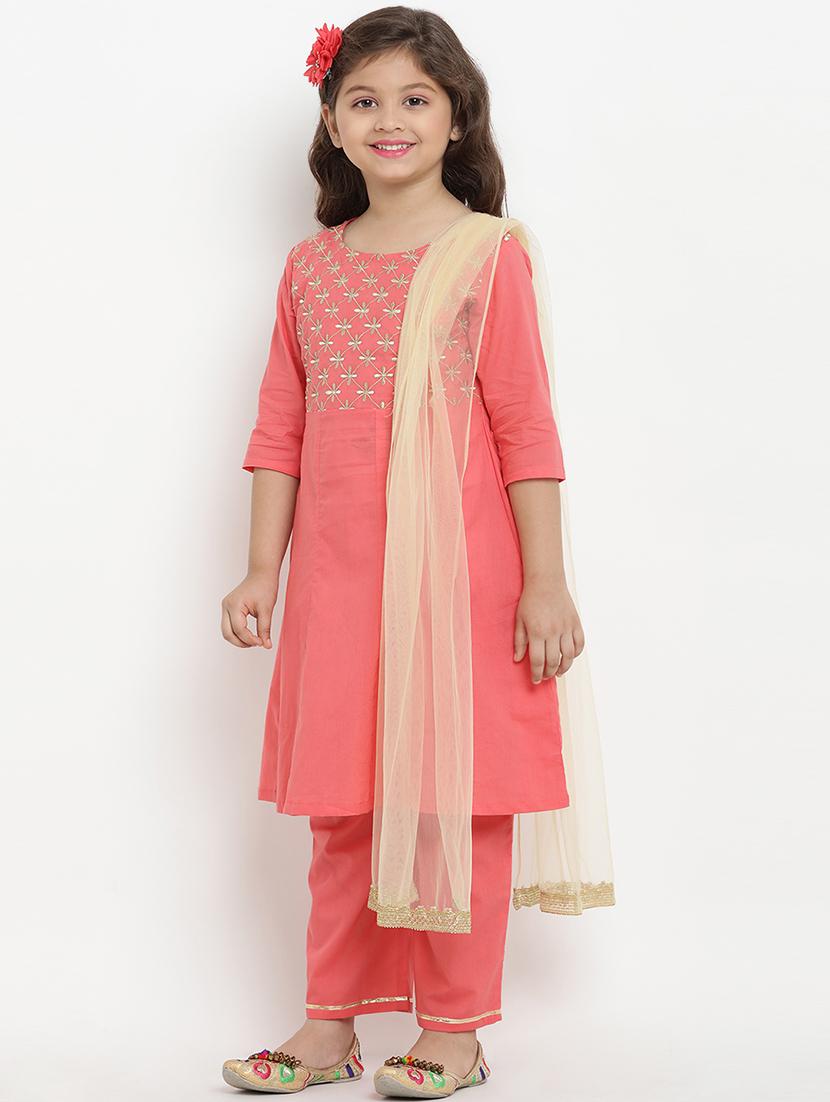 pink cotton suit set - 16866405 - Zoom Image - 2