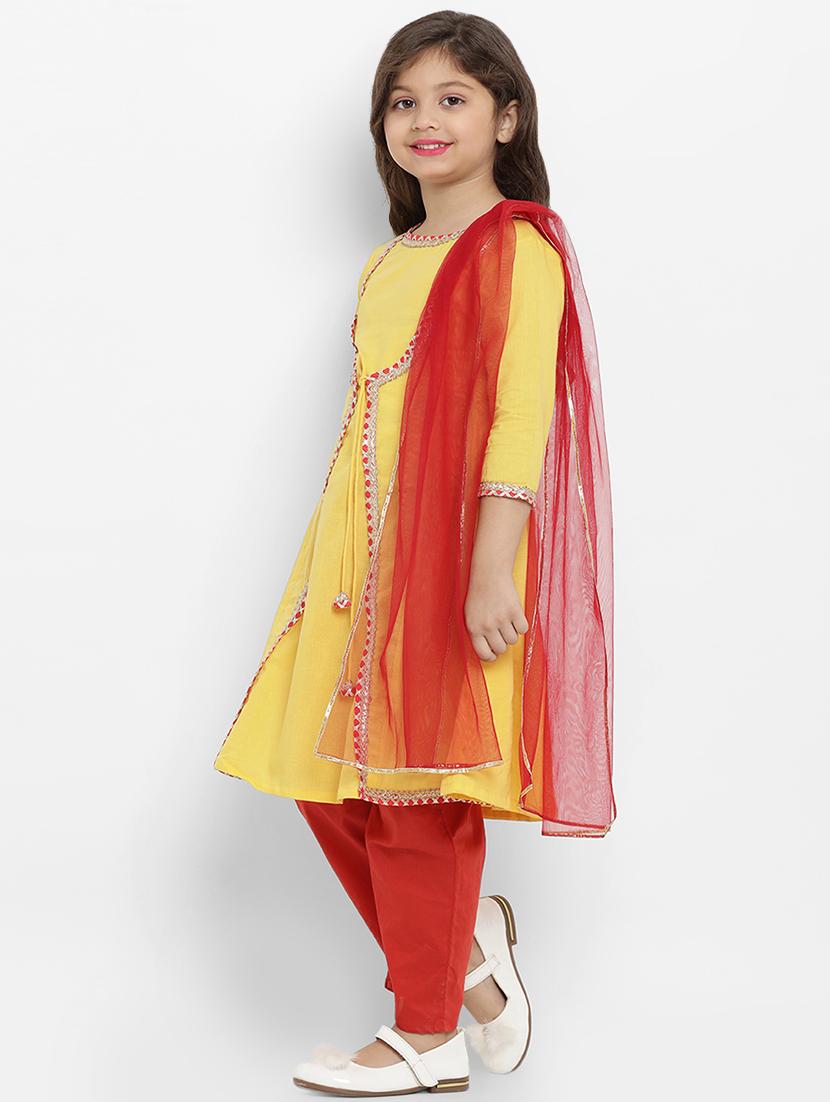 yellow cotton suit set - 16866407 - Zoom Image - 2