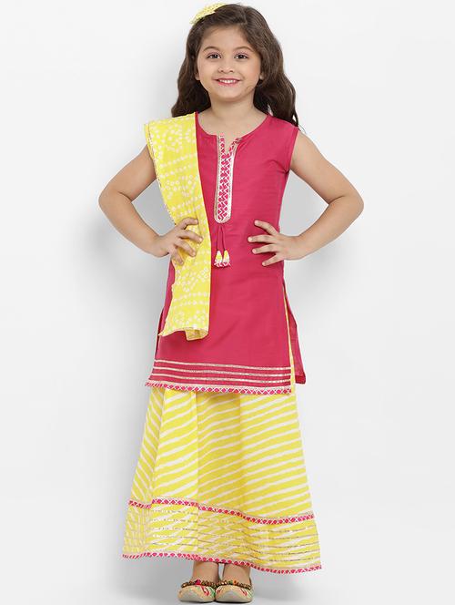 pink cotton suit set - 16866409 - Standard Image - 1