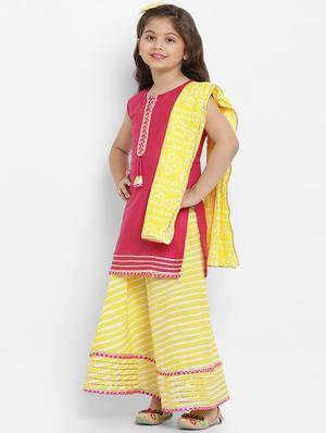 pink cotton suit set - 16866409 - Standard Image - 2
