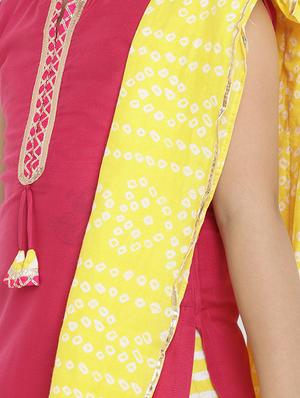 pink cotton suit set - 16866409 - Standard Image - 4