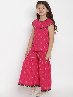 pink cotton suit set - 16866413 - Standard Image - 2