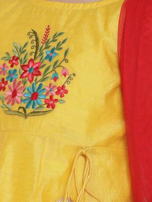 yellow silk blend suit set - 16866414 - Standard Image - 4