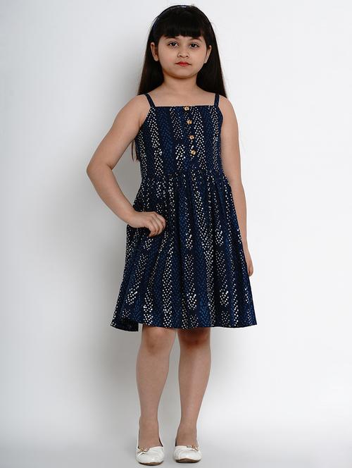 blue cotton frock - 16866432 - Very Small Image - 1