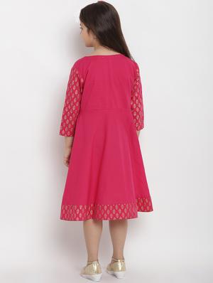 pink cotton frock - 16866439 - Standard Image - 3