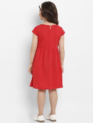 red cotton frock - 16866442 - Standard Image - 3