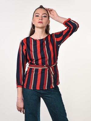 tie front striped top - 16866549 - Standard Image - 2