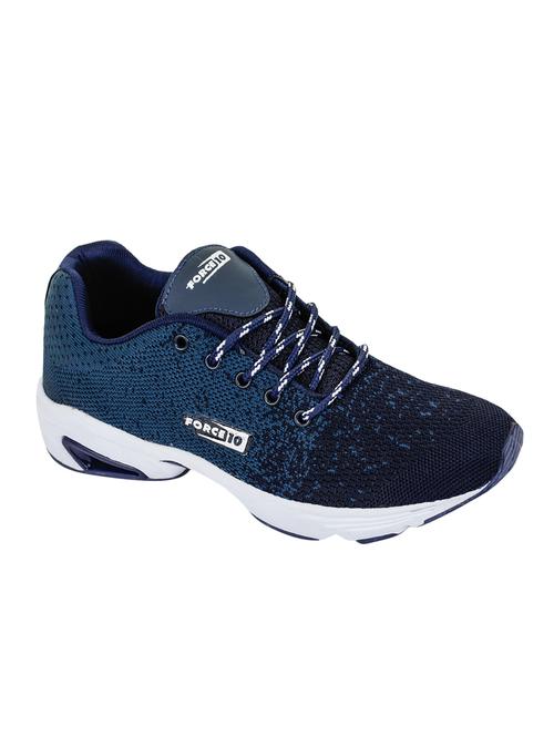 blue fabric lace up sport shoes - 16866618 - Standard Image - 1