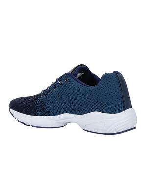 blue fabric lace up sport shoes - 16866618 - Standard Image - 3