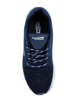 blue fabric lace up sport shoes - 16866618 - Standard Image - 4