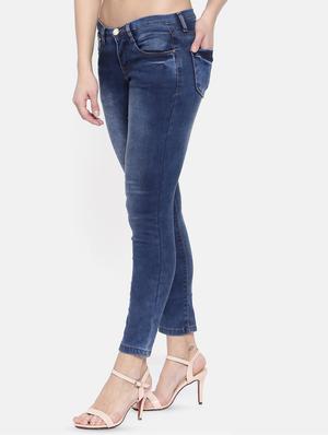 low rise stone washed jeans - 16867258 - Standard Image - 2