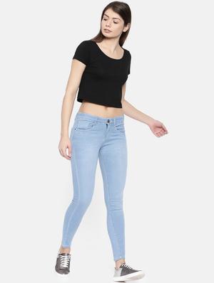 mid rise solid jeans - 16867263 - Standard Image - 4