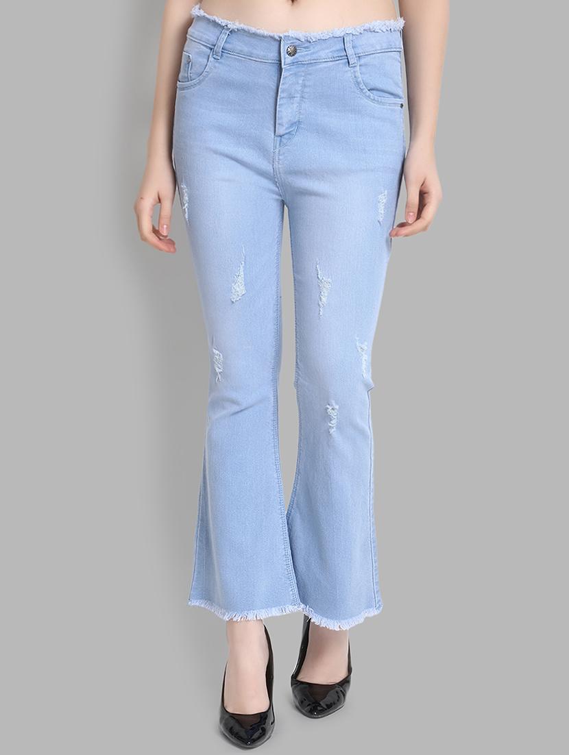 mid rise distressed jeans - 16868017 - Zoom Image - 1