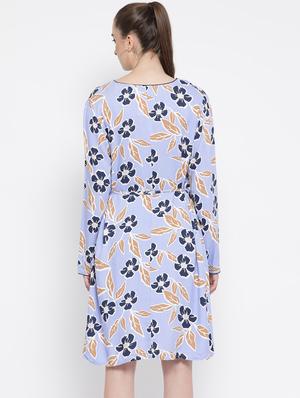 tie front floral a-line dress - 16868298 - Standard Image - 3