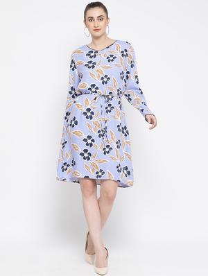 tie front floral a-line dress - 16868298 - Standard Image - 4
