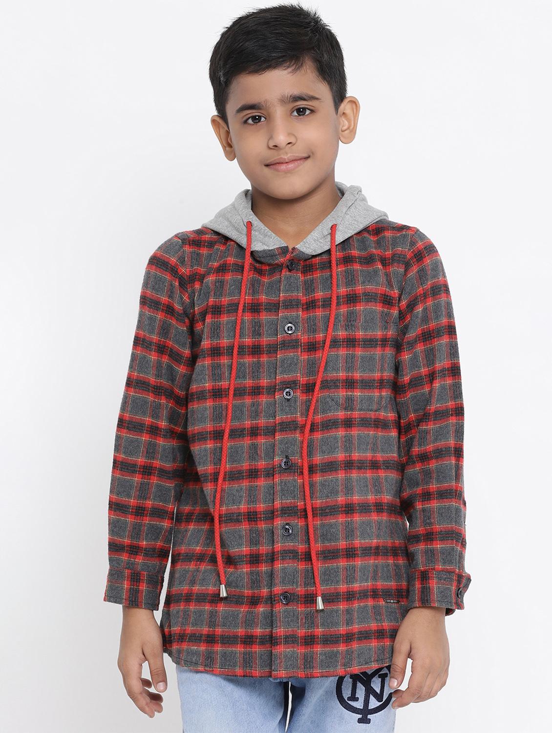 red colored cotton shirt - 16868335 - Zoom Image - 1