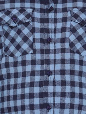 blue checkered cotton shirt - 16868351 - Standard Image - 5