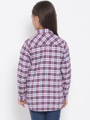 purple checkered cotton shirt - 16868352 - Standard Image - 3