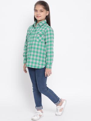 green checkered cotton shirt - 16868353 - Standard Image - 4