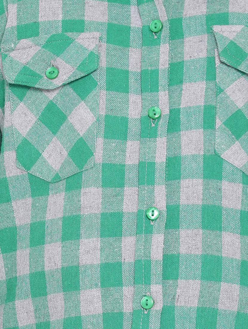 green checkered cotton shirt - 16868353 - Zoom Image - 5