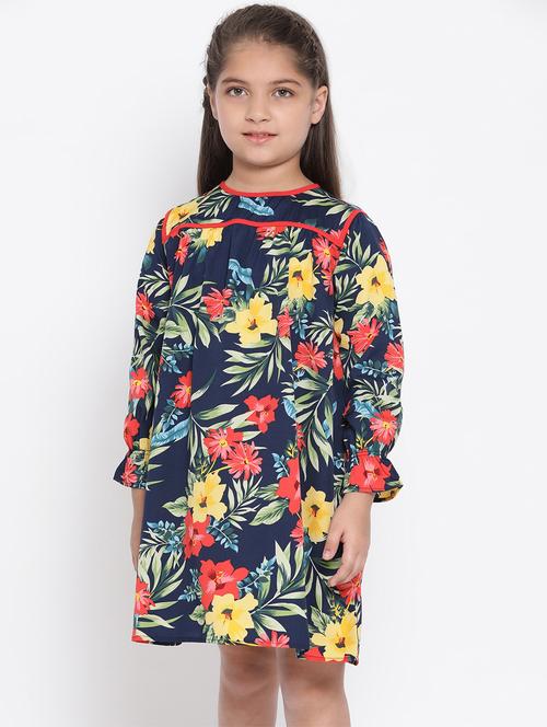 blue colored polyester frock - 16868359 - Standard Image - 1