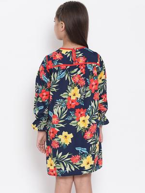 blue colored polyester frock - 16868359 - Standard Image - 3