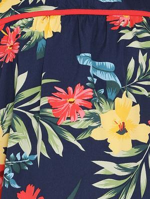 blue colored polyester frock - 16868359 - Standard Image - 5