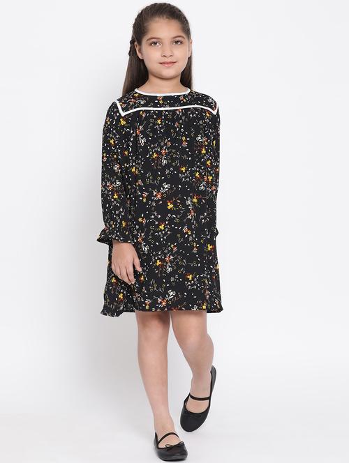 black colored polyester frock - 16868361 - Very Small Image - 1