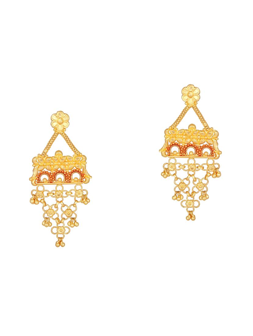 gold brass necklaces and earring - 16868631 - Zoom Image - 2