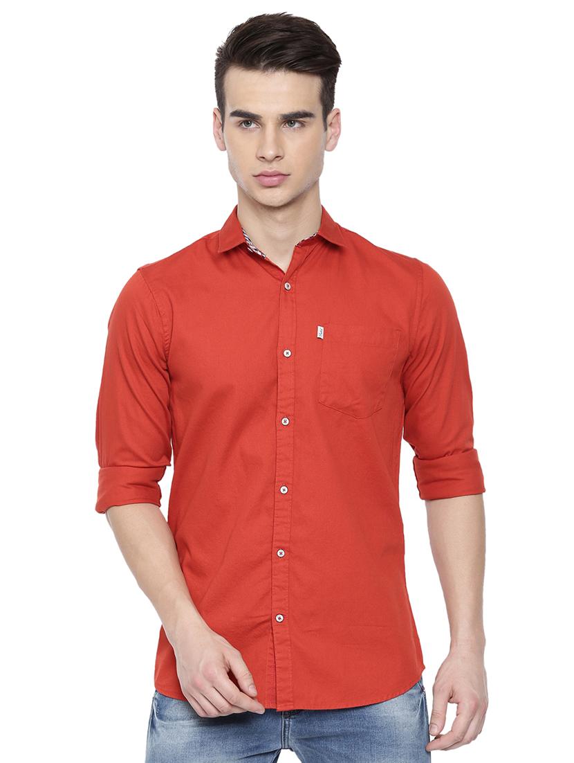 red solid casual shirt - 16868793 - Zoom Image - 1