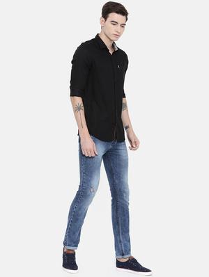 black solid casual shirt - 16868795 - Standard Image - 4