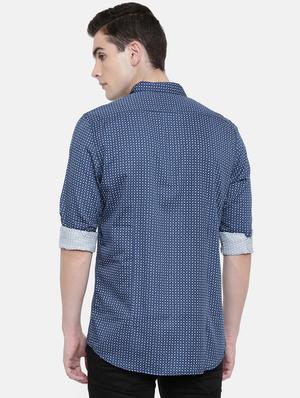 blue printed casual shirt - 16868796 - Standard Image - 3