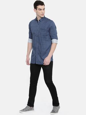 blue printed casual shirt - 16868796 - Standard Image - 4