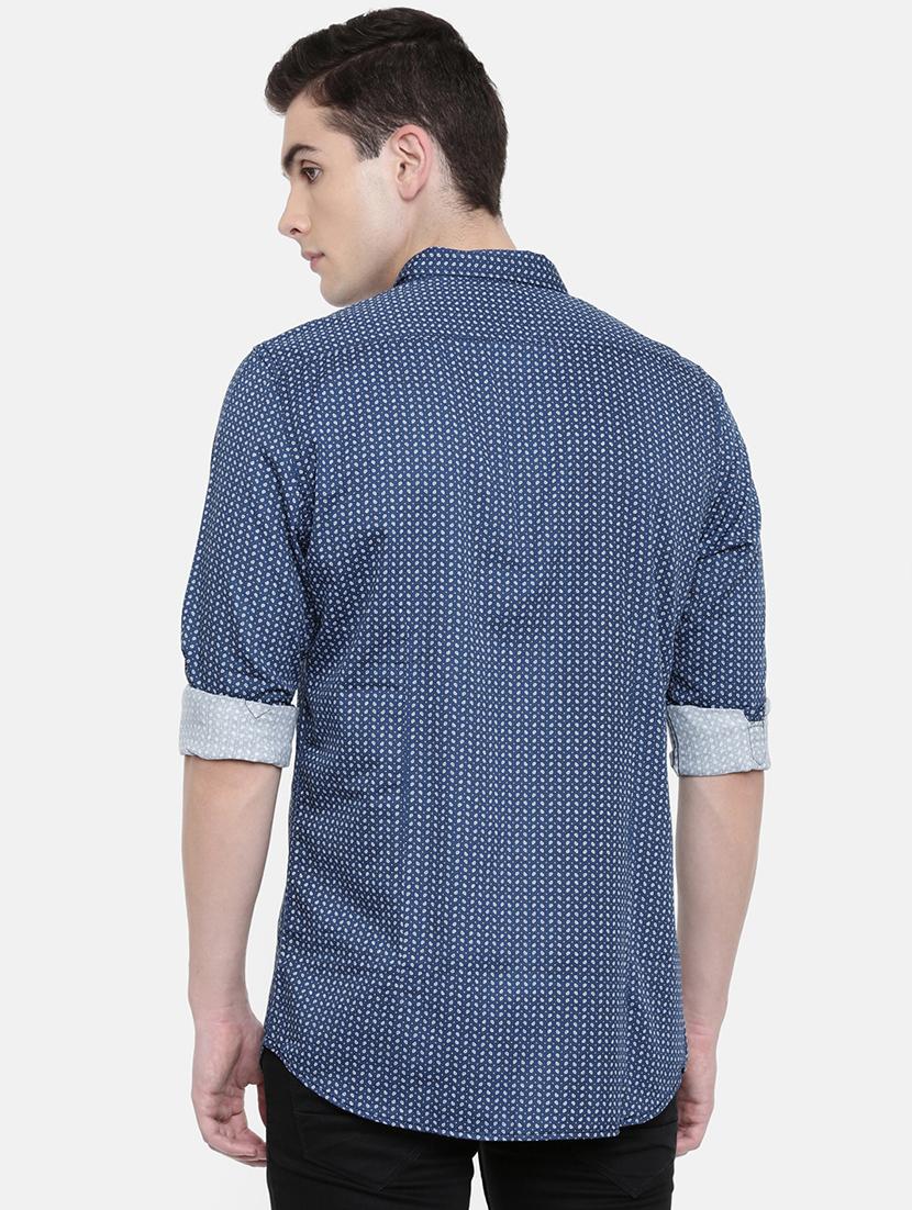 blue printed casual shirt - 16868796 - Zoom Image - 3