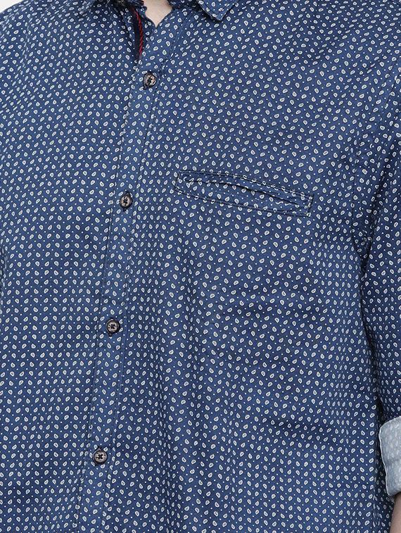 blue printed casual shirt - 16868796 - Zoom Image - 5
