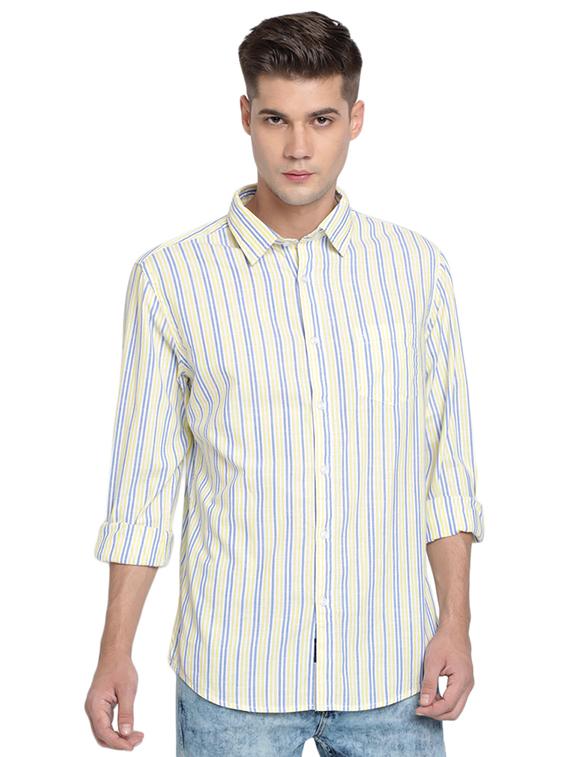 yellow striped casual shirt - 16868897 - Zoom Image - 1