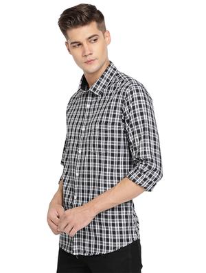 black checkered casual shirt - 16868973 - Standard Image - 2