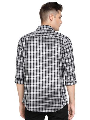 black checkered casual shirt - 16868973 - Standard Image - 3