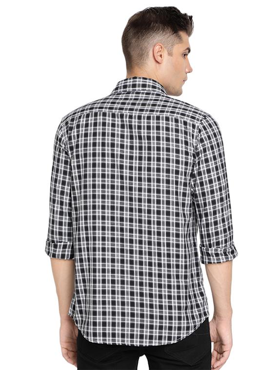 black checkered casual shirt - 16868973 - Zoom Image - 3
