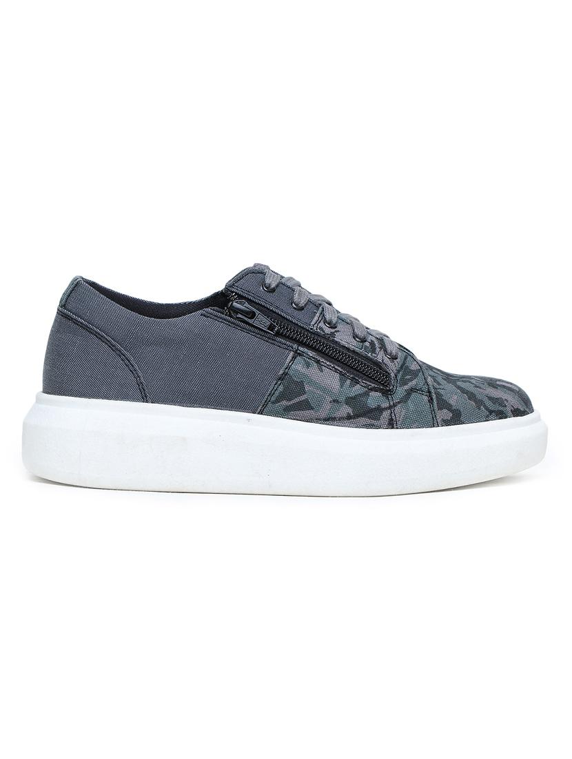 grey lace-up sneakers - 16869222 - Zoom Image - 2